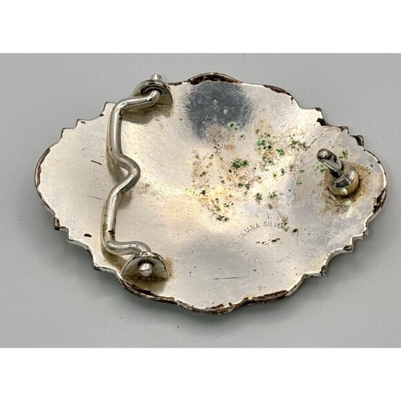 Gold and Silver Barrel Racer Buckle, 4 1/2" x 4" Montana Silversmiths - Picture 3 of 5